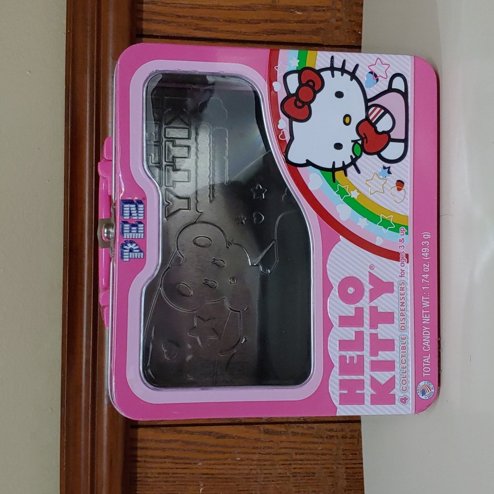 Sanrio Hello Kitty Vintage Peez Collectible Dispensers Aluminum Tin Box